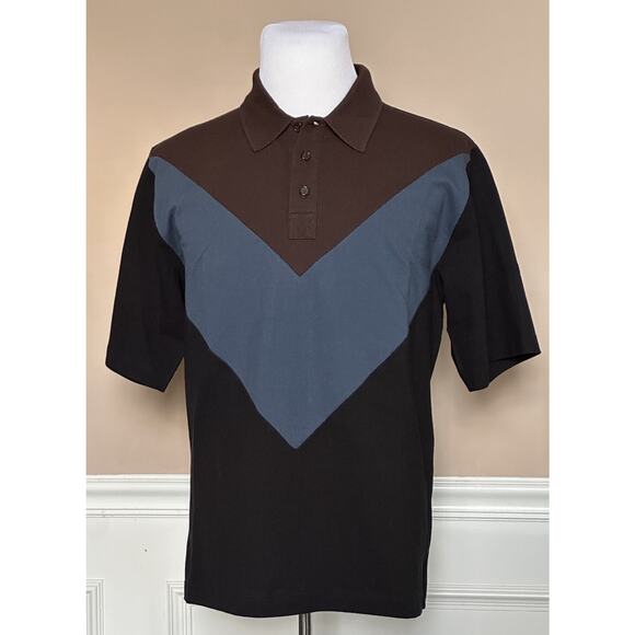 NWT $700 Bottega Veneta Cotton Piquet Polo Multicolor Shirt M (Oversized) 704205